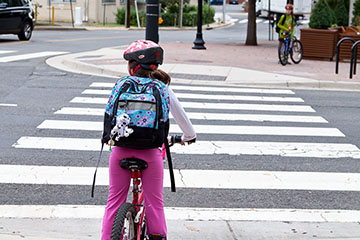 Safely walking and riding a bicycle to school