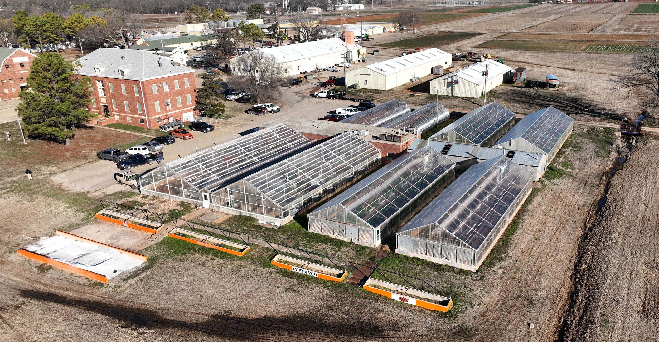 View of OSU Agronomy Research Station from the sky