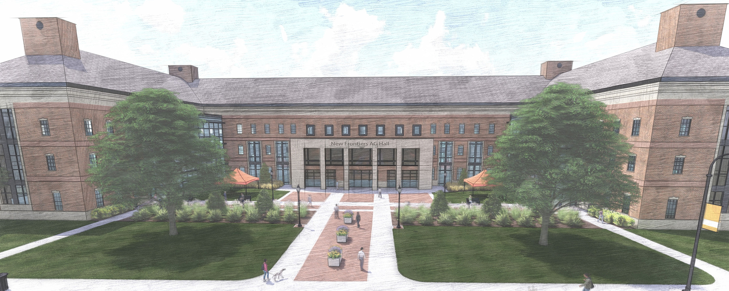 New Frontiers Agricultural Hall landscape rendering
