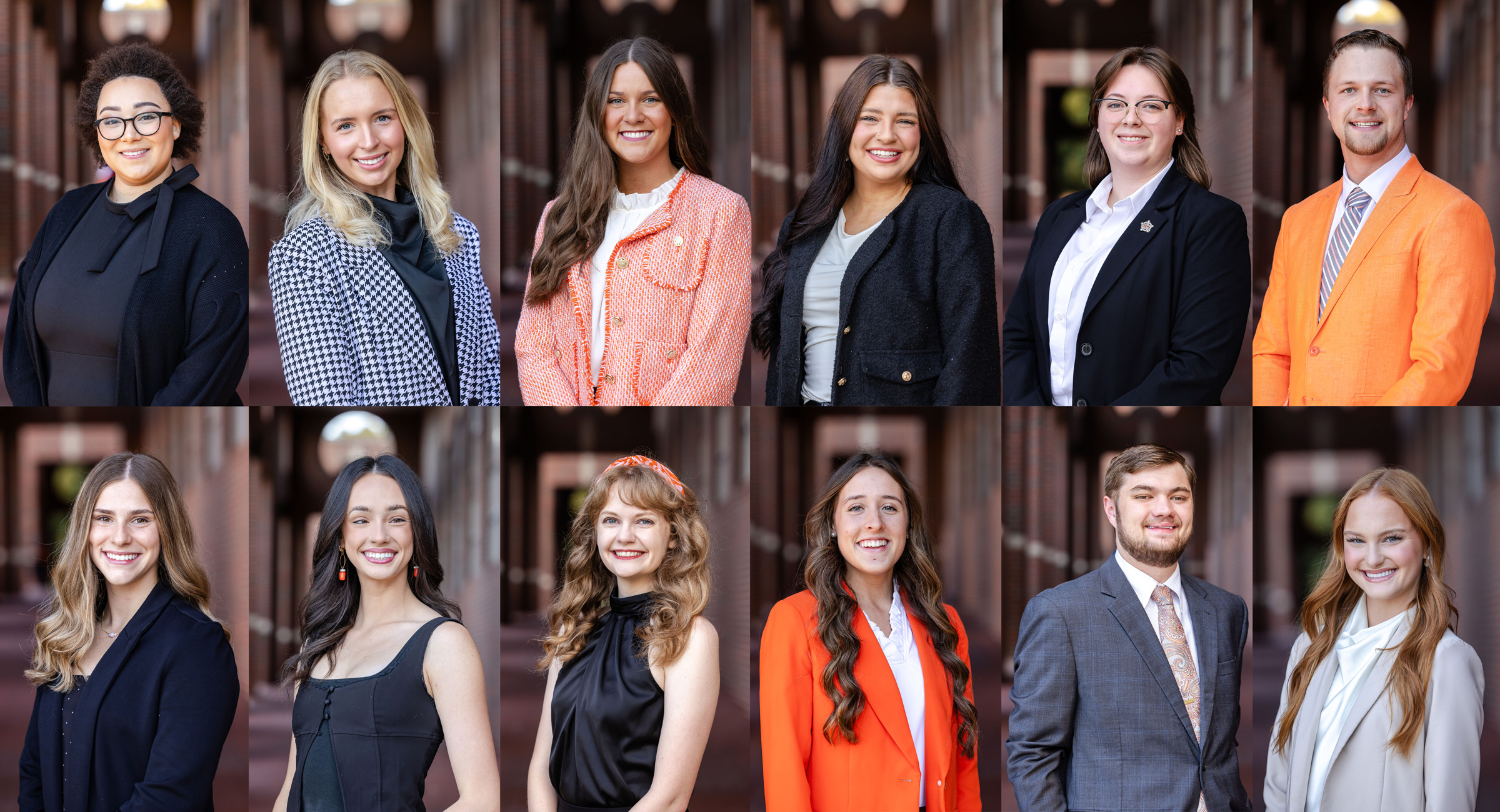 Portraits of the 12 CAS Seniors of Significance for 2025-26.