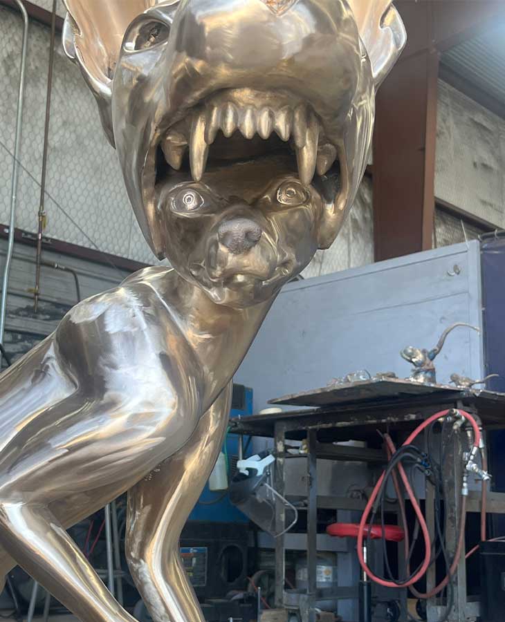 "Fox or Foe" in bronze