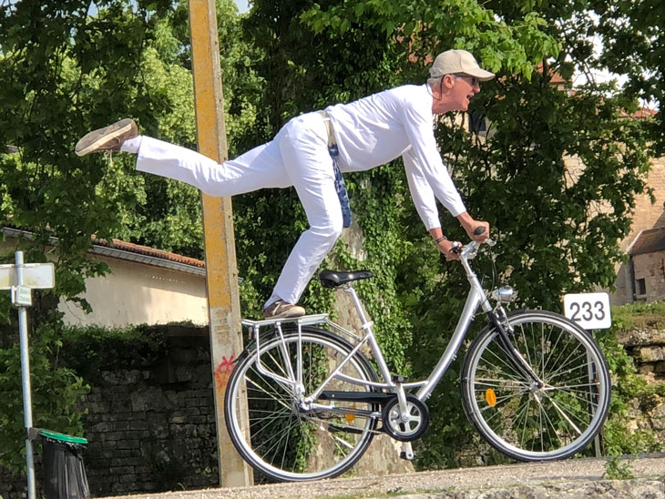 Bob Austin riding bike