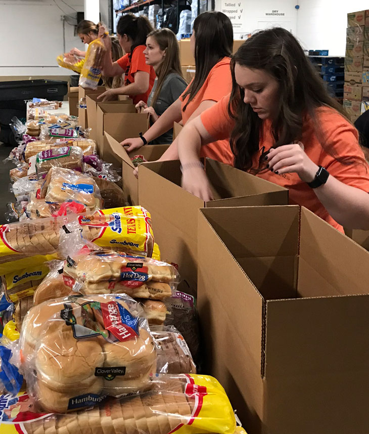 MBA students at the Regional Food Bank of Oklahoma