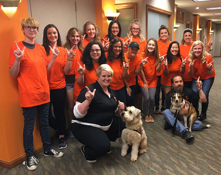 Cailin Brown, far left, poses with some of the members of Pete’s Pet Posse.