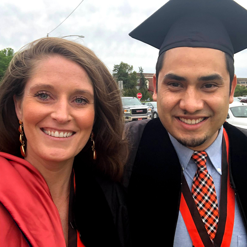 Buttons graduation A selfie of the Buttons with Jon wearing his graduation cap