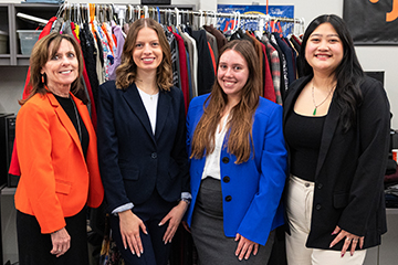 Spears Business students collect over 1,100 garments for campuswide Career Closet