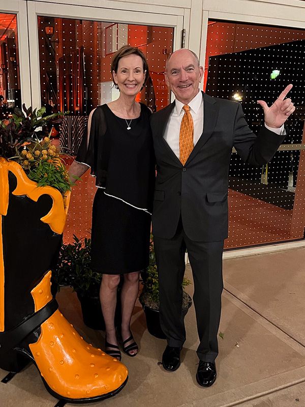 Eddy and Deniece Ditzler dressed up at an OSU event