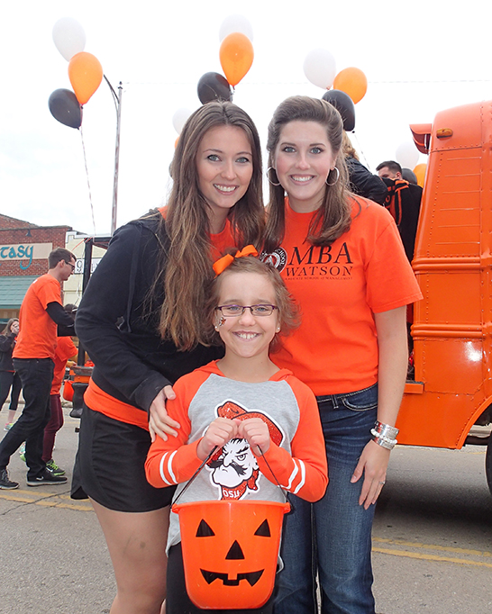 Coaches vs. Cancer participant Josey Inselman was one of the children who rode on the floats with the MBA students.