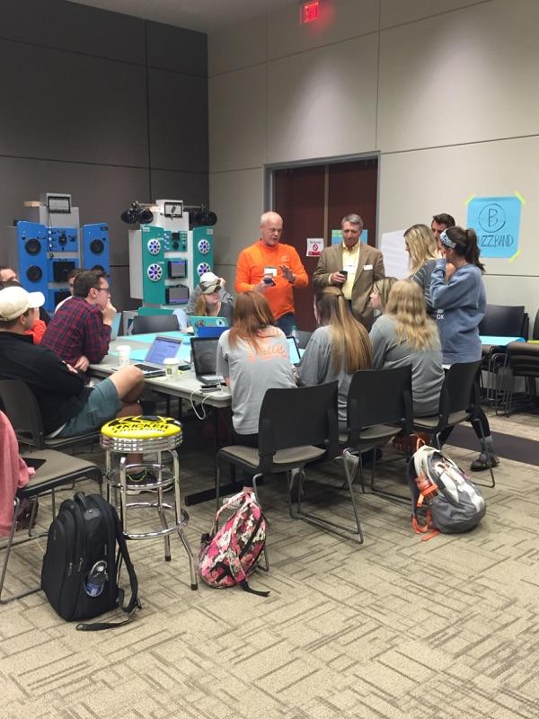 Team F.R.E.N.D.S along with mentors and OSU professors , David Thomison and David Fuqua.