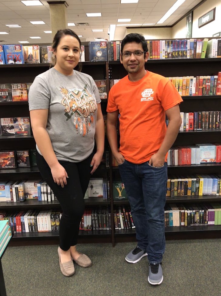 OSU students ShawnDea Dunzy and Dilli Dhakal