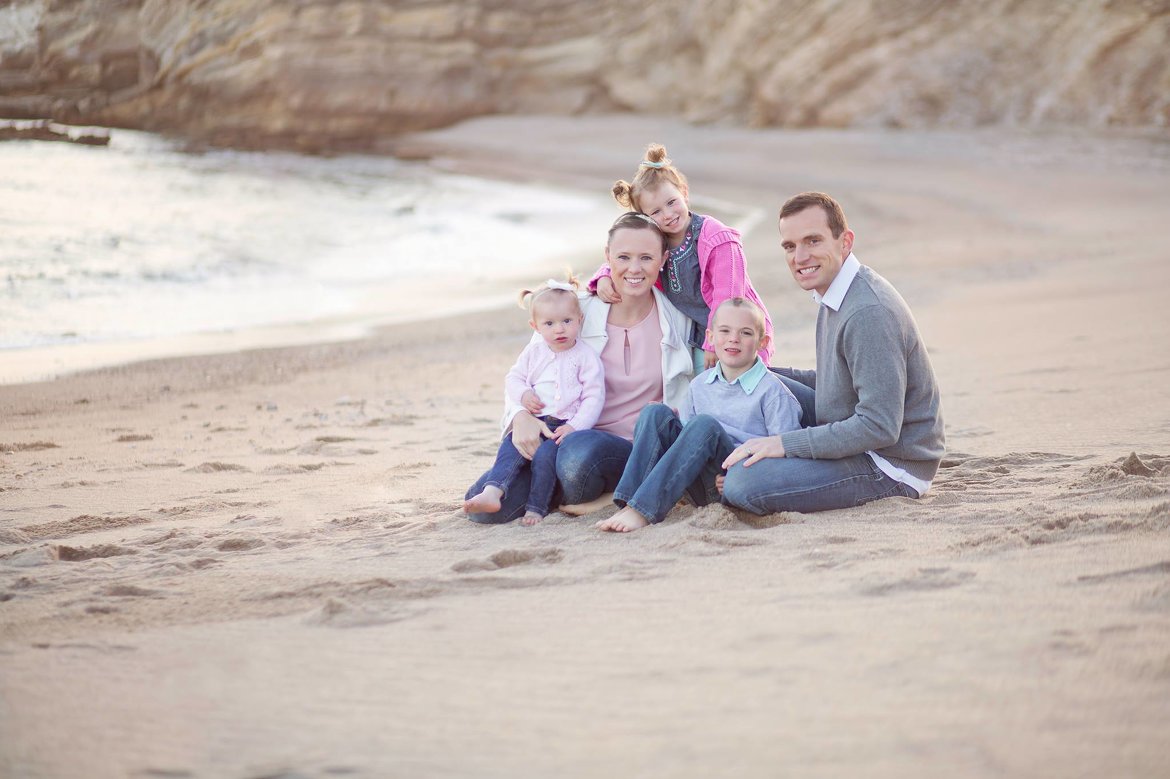 family-at-beach