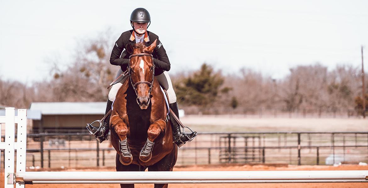 Cowgirl equestrian team member Katie Schell