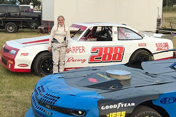 OSU student Rachel Harper doubles as a race car driver