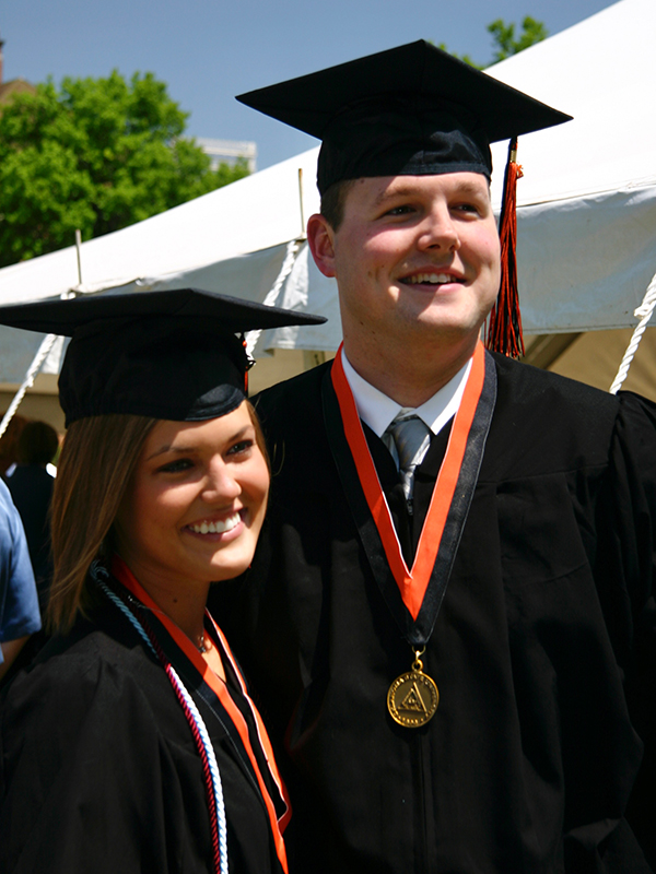 Brittany and Aaron Sizemore at OSU graduation