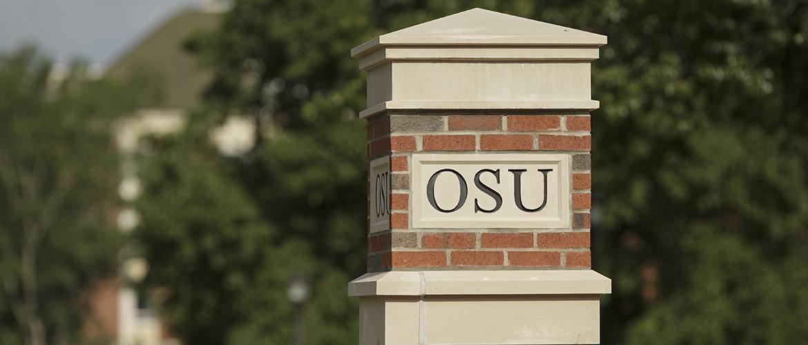 Pillar with OSU engraved