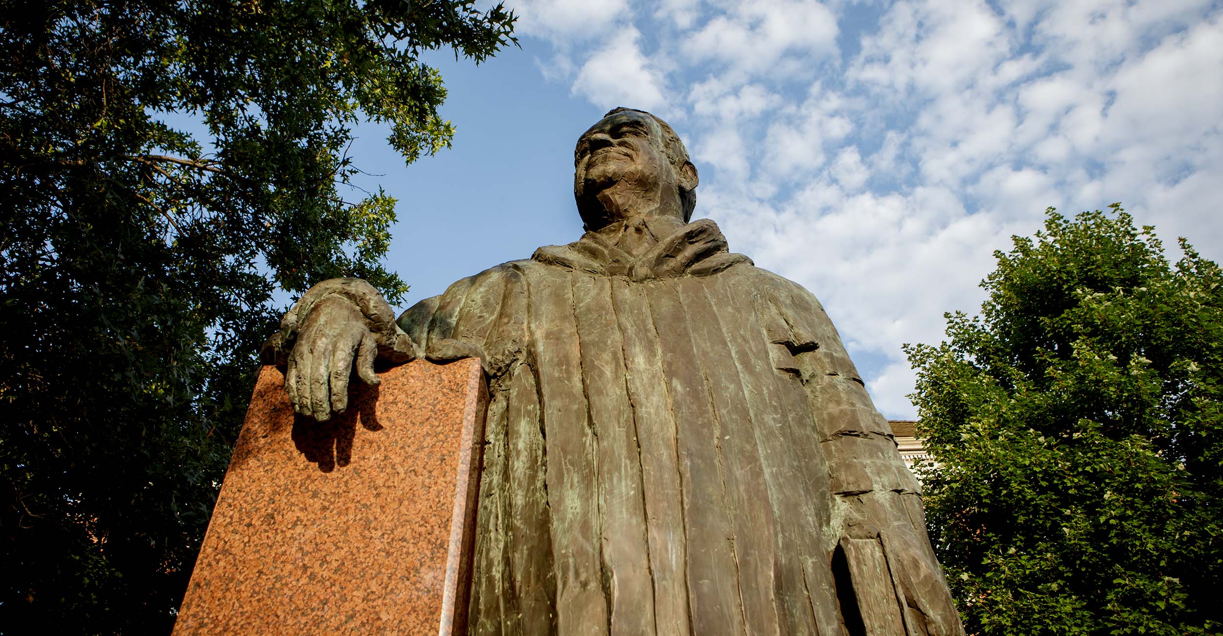 Statue of former Oklahoma State University President Henry Bennett on campus.
