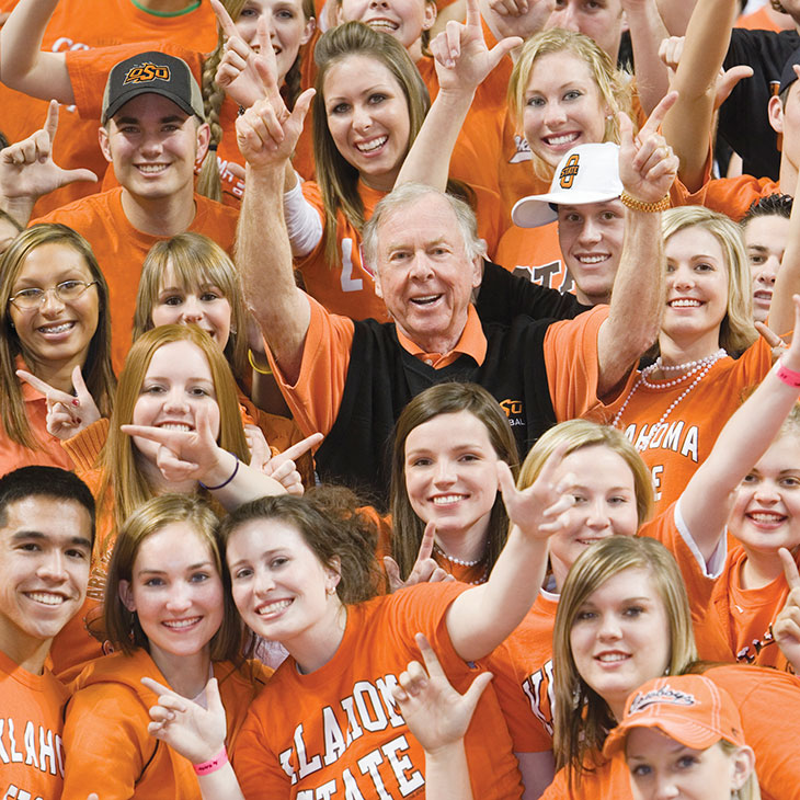 T. Boone Pickens with Students