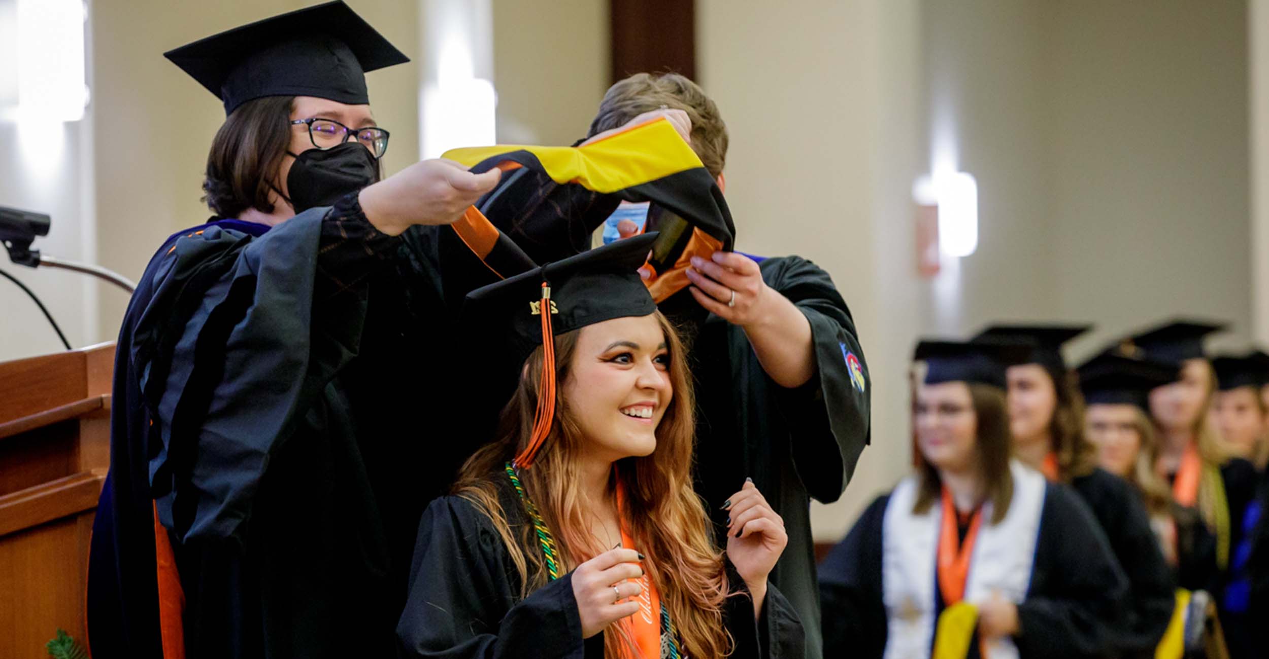 Honors College students hooded for fall 2021 semester Oklahoma State