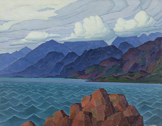 Oscar Brousse Jacobson (American, b. Sweden, 1882-1966), Djidjelli, Algeria, 1926, Oil on Canvas, 28 x 35 1/2 inches. Oklahoma State University Museum of Art Gardiner Permanent Art Collection, Stillwater, Oklahoma, USA, 98-0041.