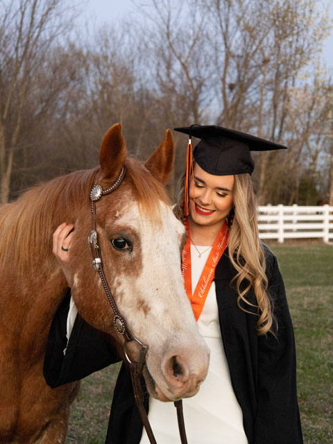 OSU alumna and horse