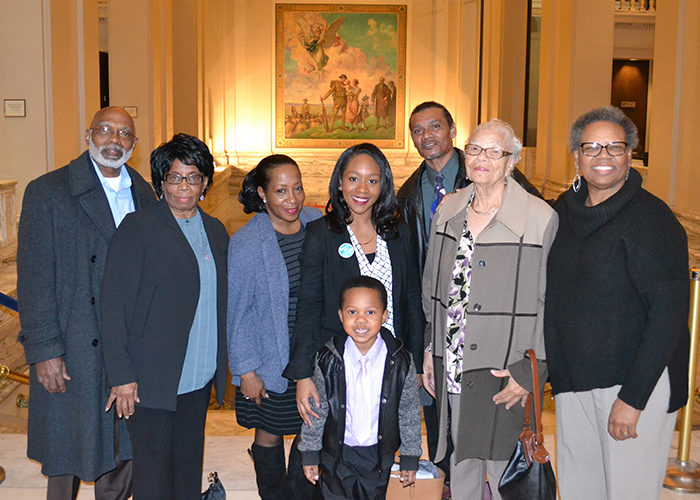 Oklahoma State University Student Government Association President Erica Stephens and her family.