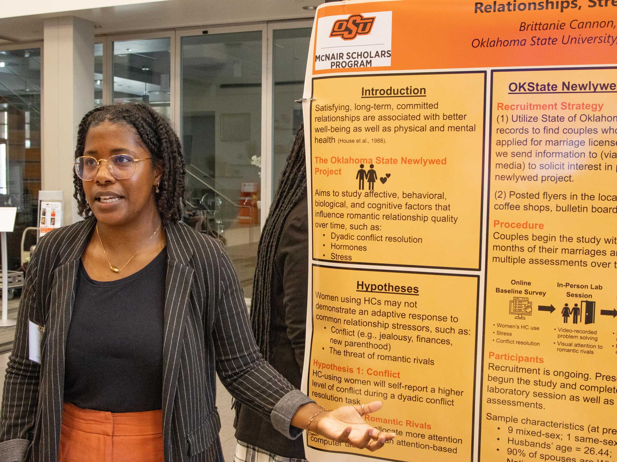 Brittanie Cannon presented her project on relationships, stress and how they impact well being.