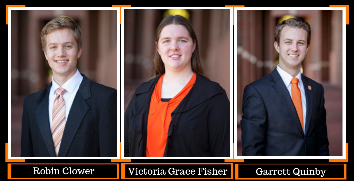 The three COE seniors who were selected as Seniors of Significance