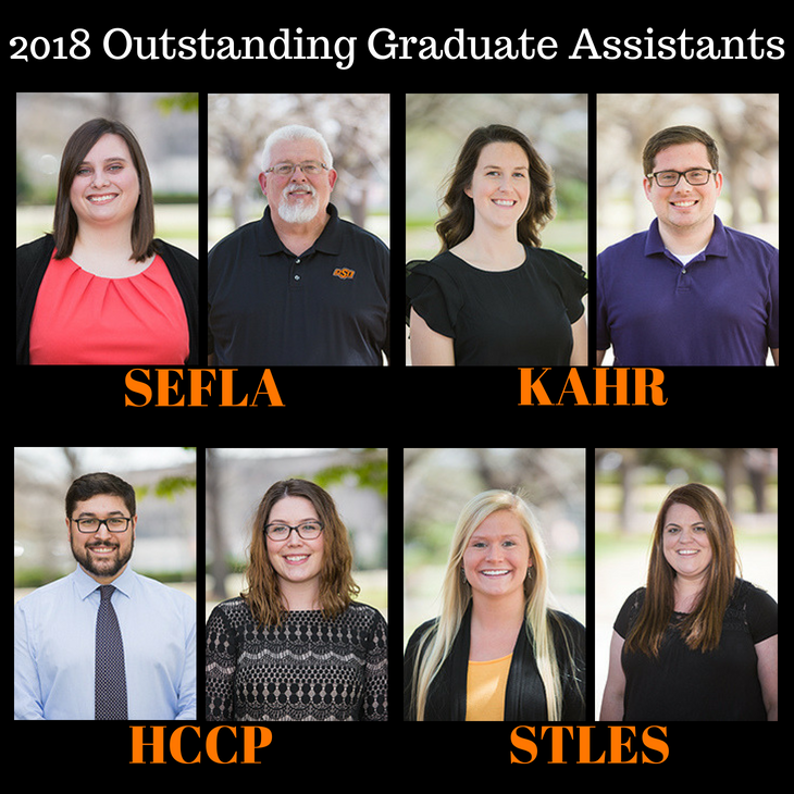 The eight outstanding graduate assistants