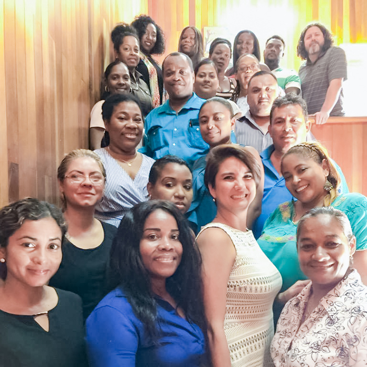 Students and faculty from now doctoral program in Belize