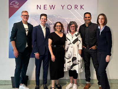 Left to right: Joshua Young, Carson Scott, Dr. Lynn Boorady, Diane Limbaugh, Safir Bellali and Adrianne Hranko