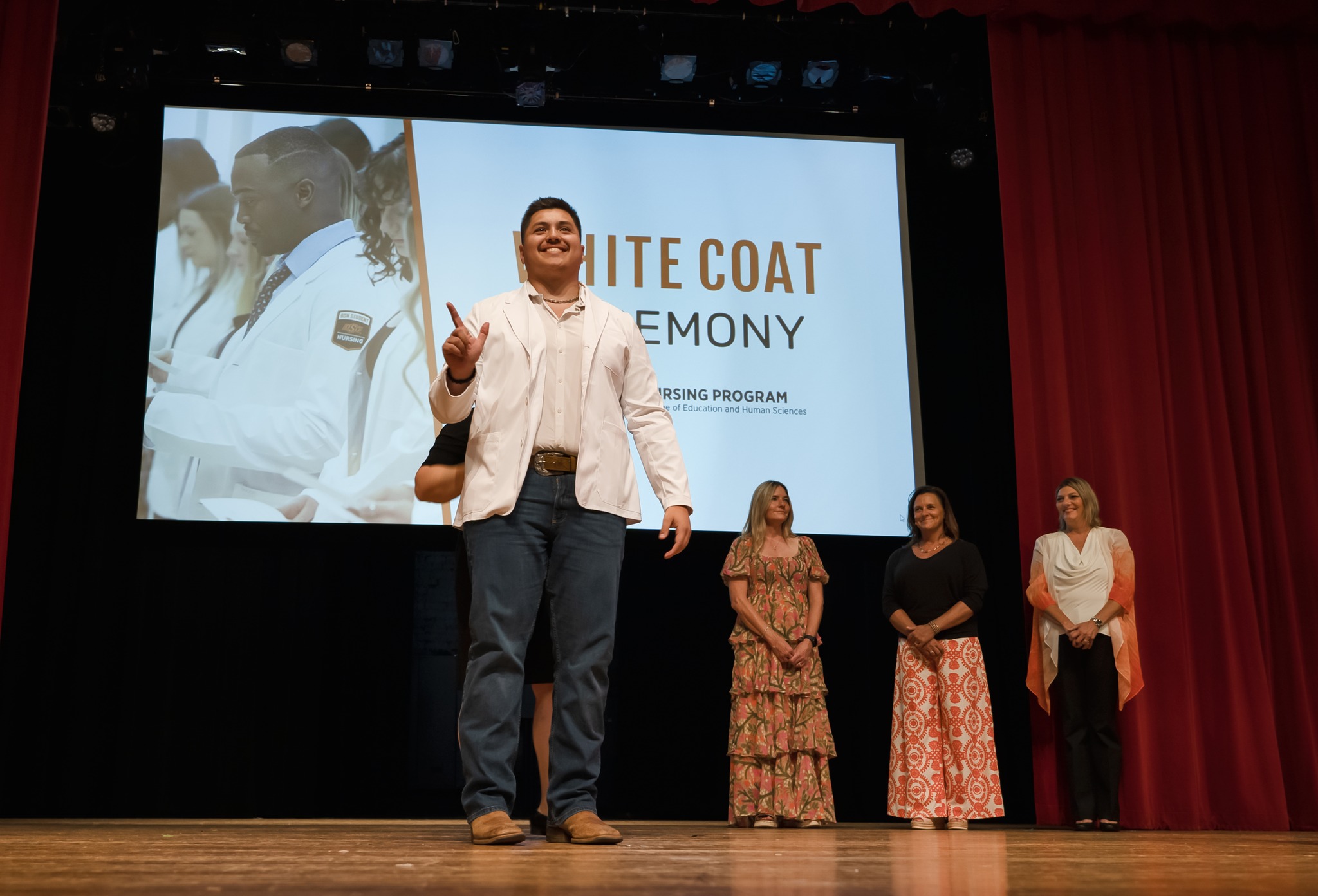 Nursing student receiving White Coat