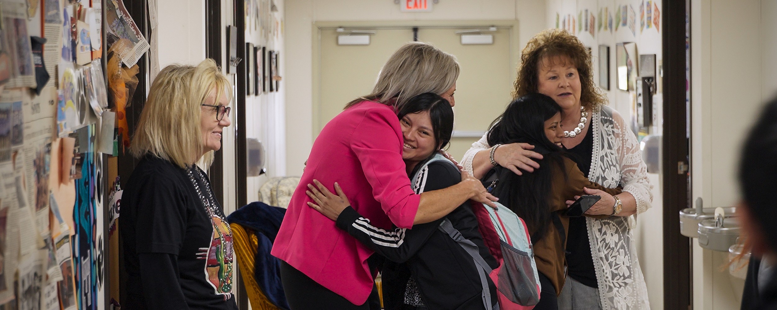 Students showing their appreciation for teachers