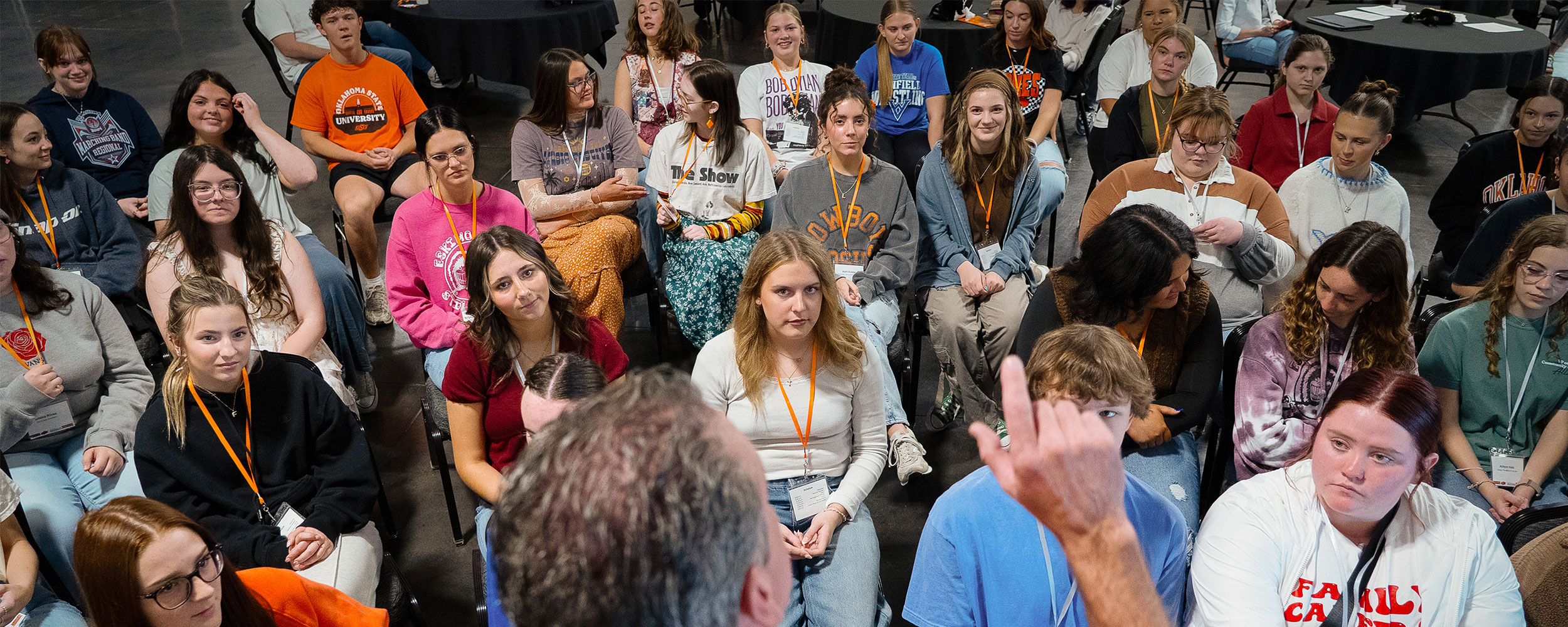 Group of students seated at Future Teacher Day