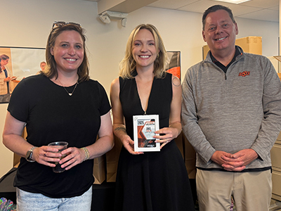 NSCI professor Dr. Lauren Amaya, Stacie Kelm and NSCI department head Dr. Norman Hord