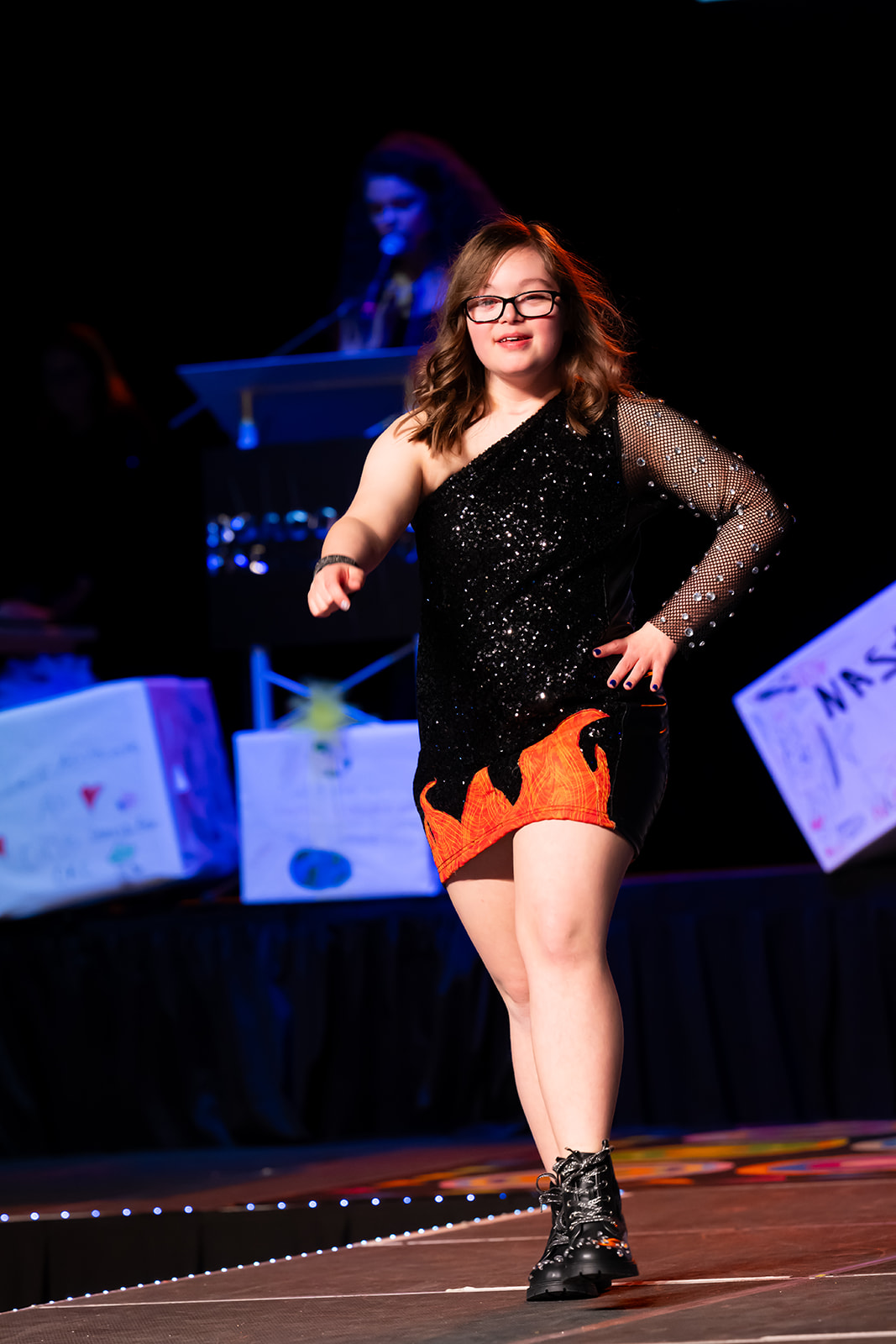 Josie Kohn walks the catwalk right before her surprise acceptance Josie Kohn walks the catwalk right before her surprise acceptance
