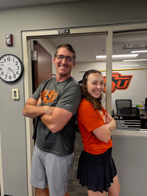 Ratfcliff with the OSU team physician Dr. Moore Ratfcliff with the OSU team physician Dr. Moore