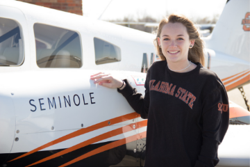 Aviation student Heather Atkinson