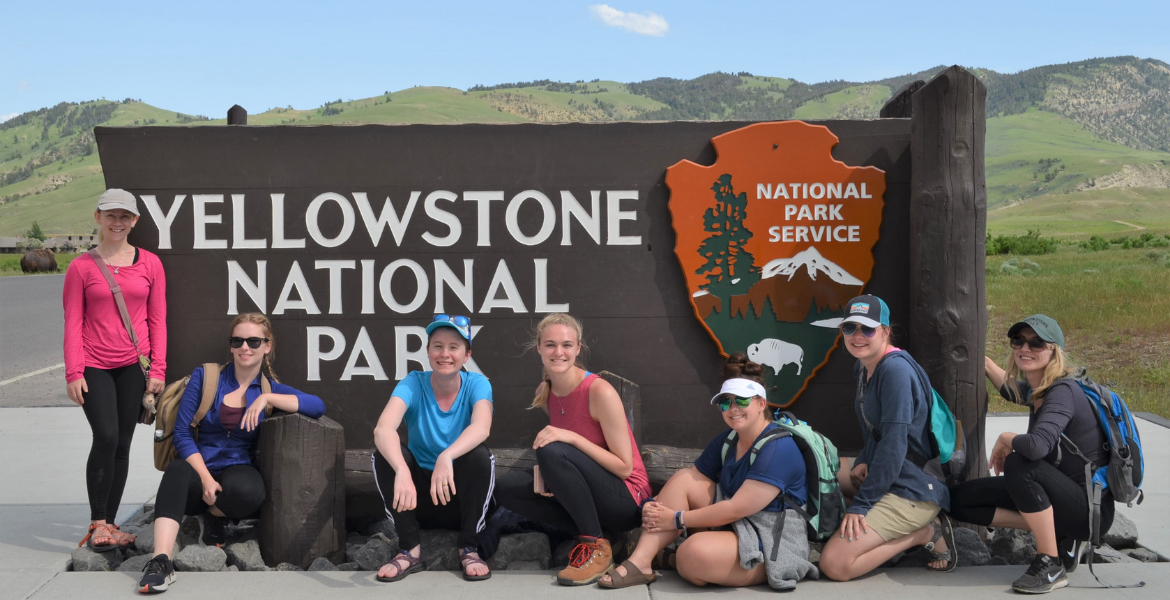 Students at Yellowstone sign