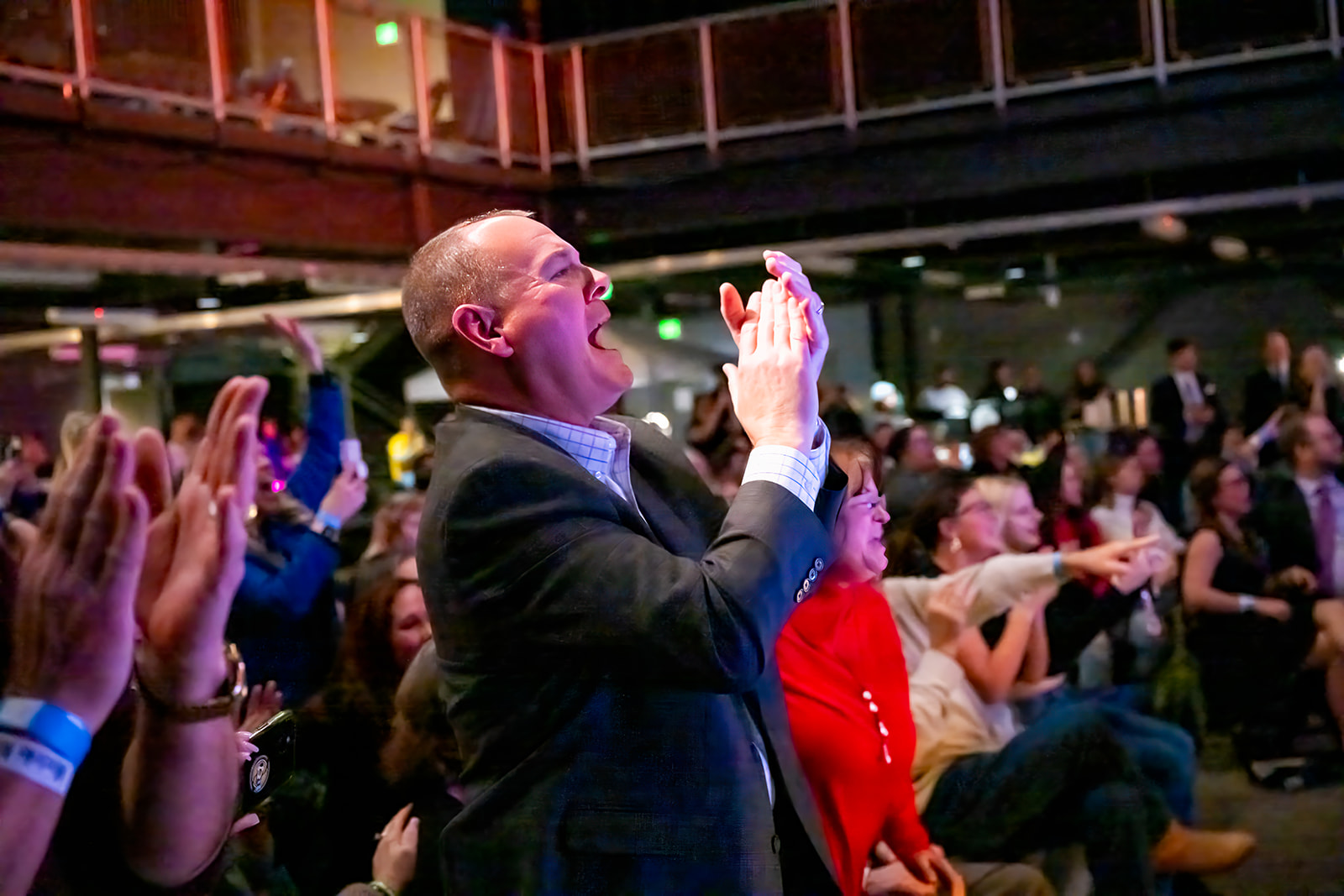 Mike Kohn, Josie's father, cheers on his daughter Mike Kohn, Josie's father, cheers on his daughter