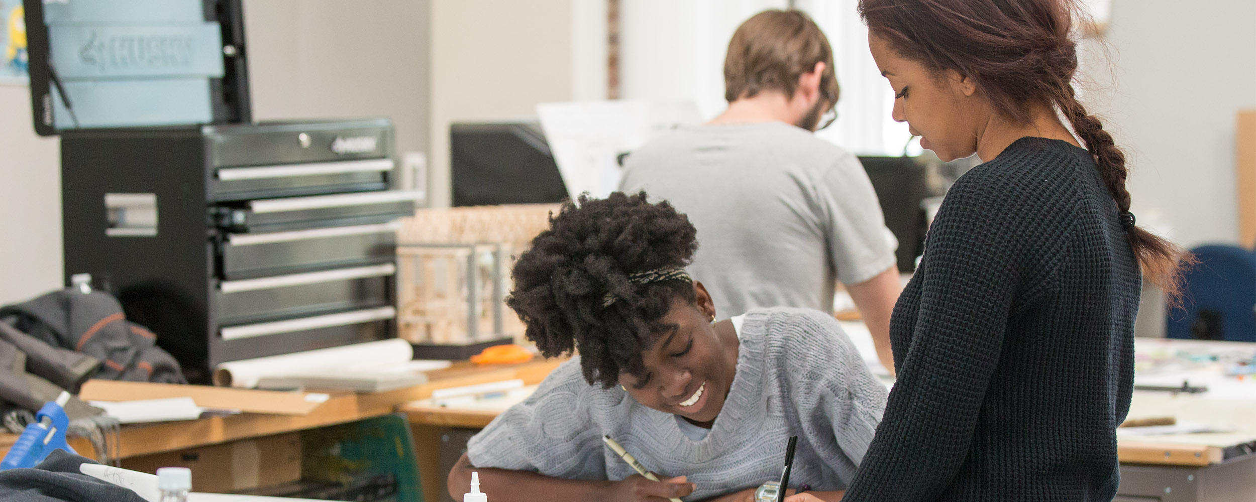 CEAT students working in the Architecture studio