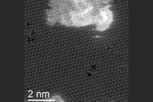 atomic-level image of hBN produced using the laser-based methodology