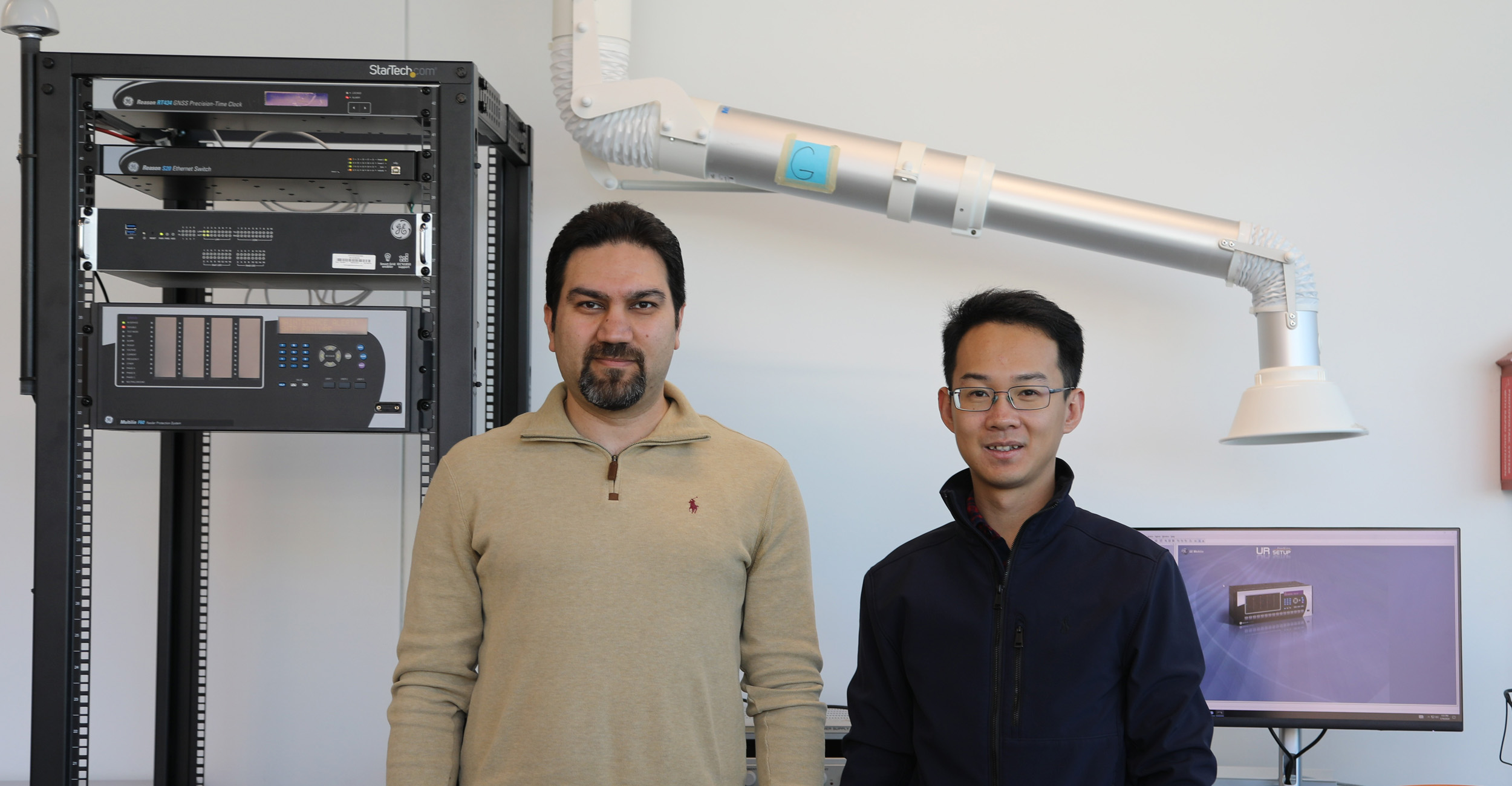 Assistant Professors, Dr. Nazaripouya and Dr. Cui receive an equipment donation from General Electric for their renewable energy laboratory.