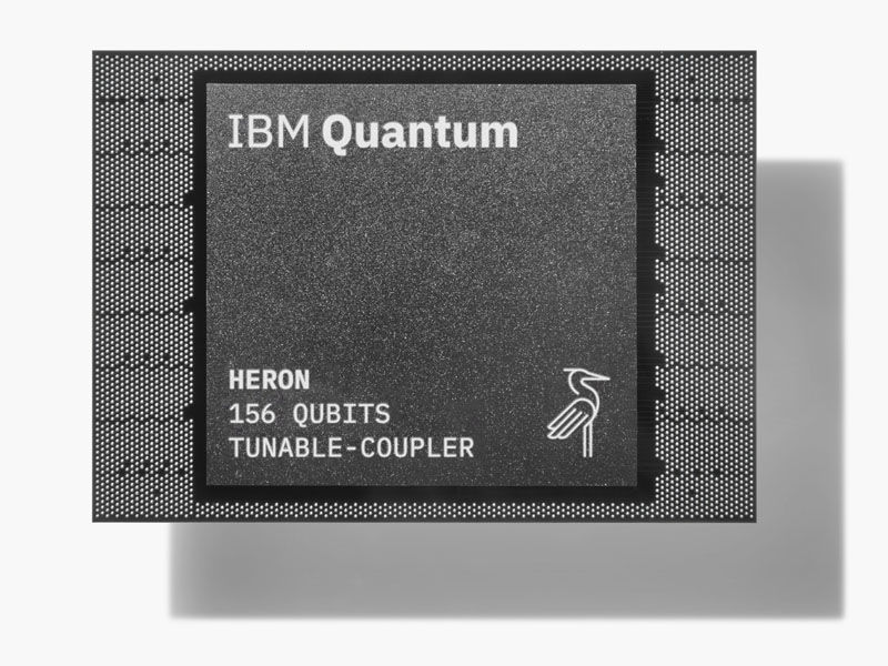 An upclose image of a IBM Quantum processor