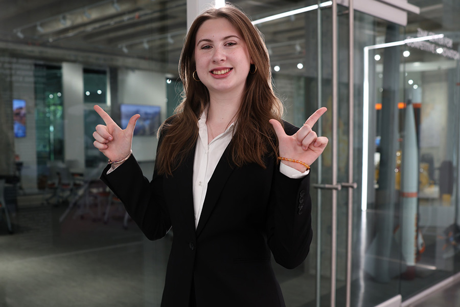 Professional portrait of Eleanor Miller who is a 2026 W.W. Allen Scholar