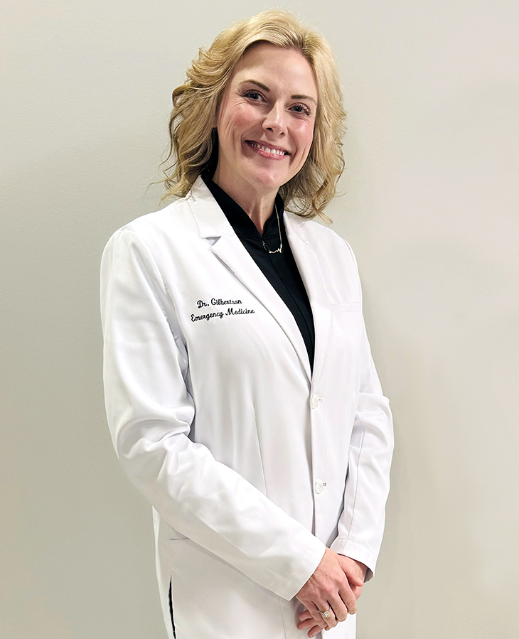 OSU College of Osteopathic Medicine alumna Dr. Chelsey Gilbertson, is an emergency medicine physician and the chief medical officer at Integris Health Baptist Medical Center in Oklahoma City.