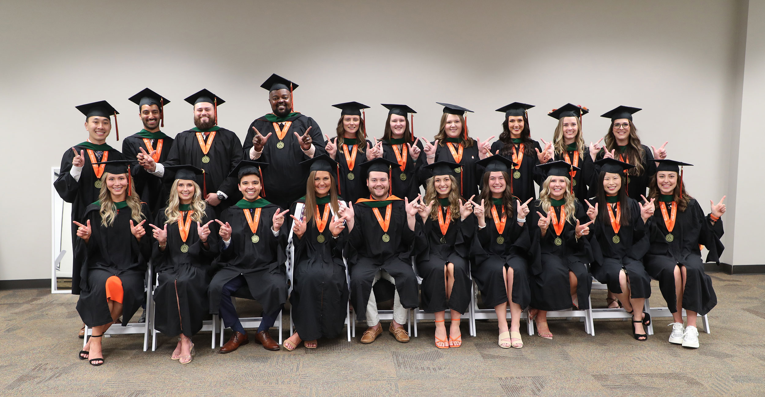 Twenty of the 21 Physician Assistant graduating students took part in the commencement ceremony for OSU Center for Health Sciences' inaugural PA class on Thursday, Oct. 19.