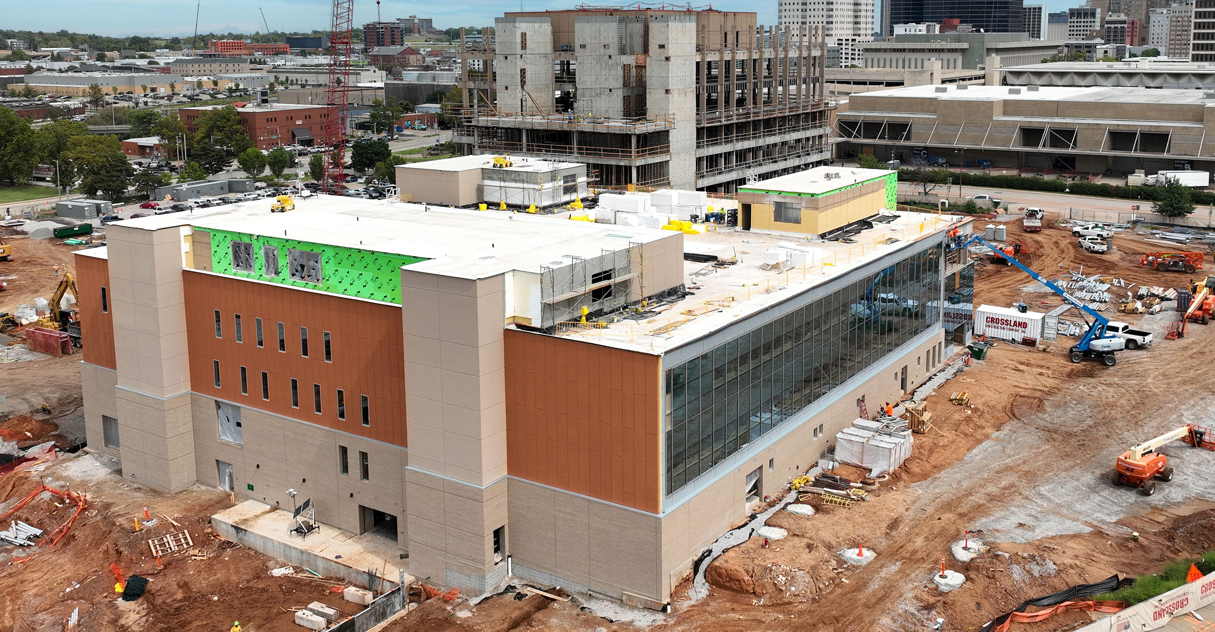 Construction continues on the new veterans hospital in downtown Tulsa, which will officially be named the James Mountain Inhofe VA Medical Center.
