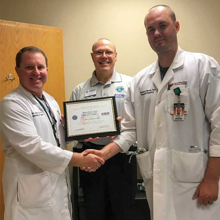 Brian Diener, D.O. receives Patriot Award