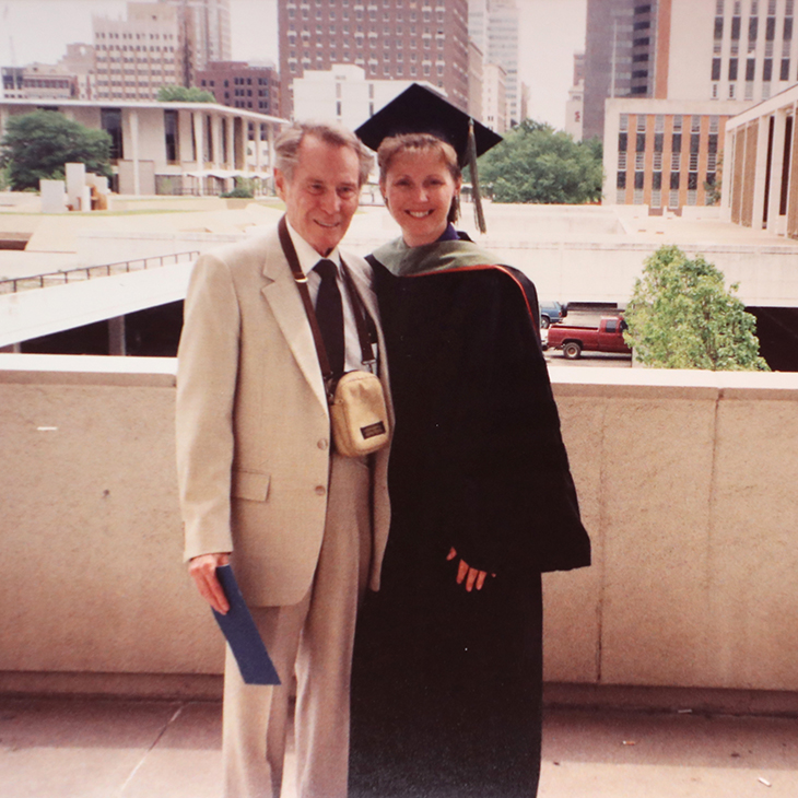 Dr. Robin Dyer, right, at her graduation from OSU College of Osteopathic Medicine in 1992.