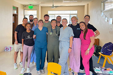 Oklahoma State University Center for Health Sciences faculty and students in Costa Rica.